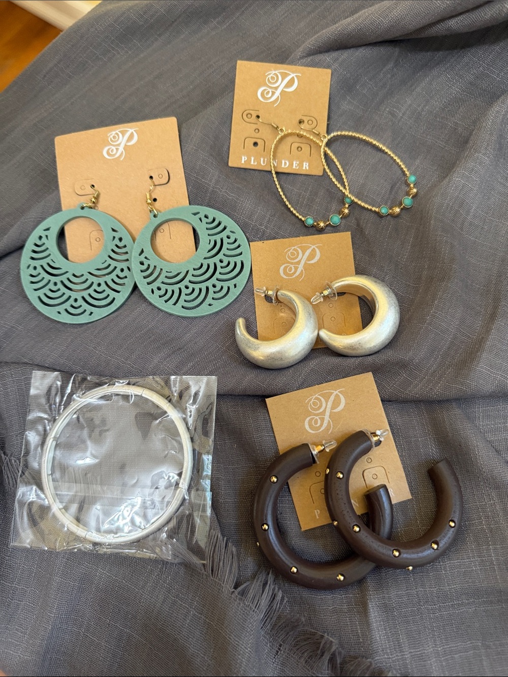 Earring Collection with bonus bangle.